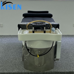 เตียงนวดสระผมพร้อมเก้าอี้สระผมสำหรับร้านทำผม ยี่ห้อ Kisen Customization Color Manufacturer Price สำหรับร้านเสริมสวยและสปา - Product Image 6