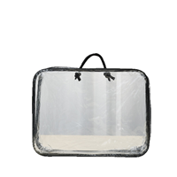 Sac de rangement en PVC avec fermeture éclair en fil d'acier pour garage et placard - Durable, transparent, anti-poussière, pliable, avec cordon de serrage, personnalisable par estampage à chaud