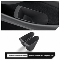 Poubelles de rangement pour portières Tesla Model 3/Y (versions 2023-2025) – Lot de 2, installation encastrée, en thermoplastique durable