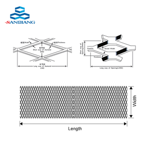 Chất Lượng Cao Nhôm Thép Kim Loại Nặng Kéo Dài Kim Cương Lưới Sắt Dây Lưới Đồng Bằng Dệt Mở Rộng Đục Tùy Chỉnh Cắt - Product Image 2
