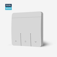 Interrupteur mural intelligent Poyal avec moteur de volet roulant, contrôleur sans fil réseau 433 MHz pour maison intelligente