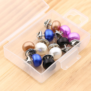 Anti-dérapant avec perle clou cardigan petite broche ronde boutons décoratifs de chemise sans couture - Product Image 4