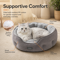 Lit pour animaux de compagnie en carton noir solide moderne et écologique, entièrement enveloppé pour plus de confort, lavable en machine, emballage en carton