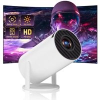 Mini projecteur intelligent portable HY300, Android 11, Full HD, 160 lumens, avec haut-parleur intégré, projecteur de plafond pour cinéma maison