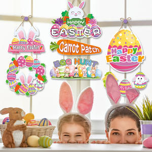 Nuevo Adorno Colgante de Pascua para Puerta, Decoración de Conejo de Carnaval para Puerta de Pascua - Product Image 3