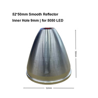 Réflecteur LED en aluminium 52mmx50 avec trou de 9/10mm pour lampe torche L3 XHP50 XHP70.2 SST40, pièce de rechange DIY, IP65, faisceau spot 90°, sous vide