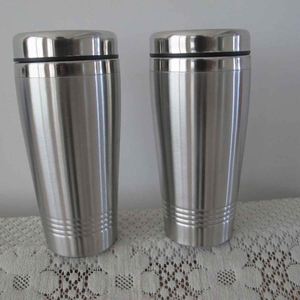 Stainless Steel Tumbler Vacuum <b>Insulated</b> Double Wall Travel <b>Mug</b> With Lid Minimalist Design - Product Image 4