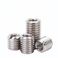 304/316 Stainless Steel Metric Right Hand Slotted Fully Threaded Inserts M4-M20 OD for Internal & External Thread Conversion