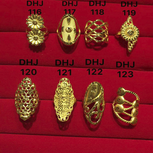 14K 금도금 두바이 골드 용 반지 남녀 공용 - Product Image 5