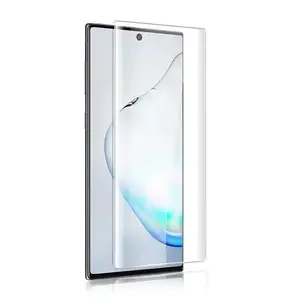 3d Gebogen Liquid Nano Technologie Vol Lijm Cover Mobiele Telefoon Screen Versterker Protector Voor Samsung Note 10