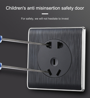 Interrupteurs à bouton-poussoir étanches IP65 220V, panneau en alliage d'aluminium, 1 gang, 2 voies, interrupteur mural d'alimentation/lumière avec indicateur