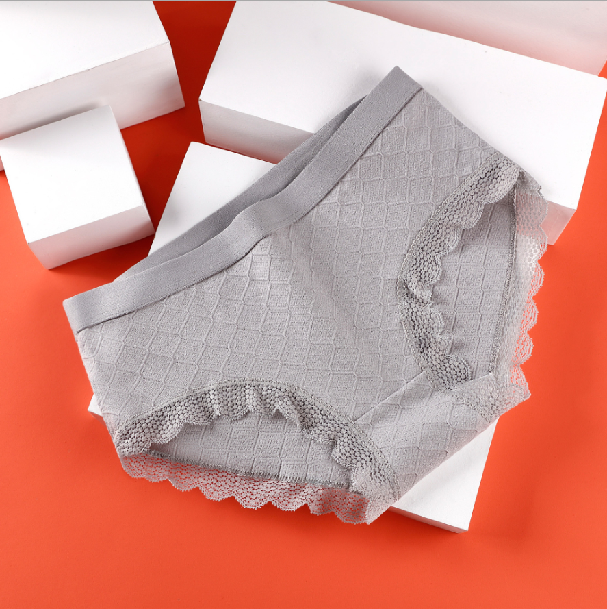 Ropa interior de algodón para mujer, bragas elásticas de cintura