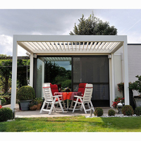 Elektrische Außen lamelle Pergola Einziehbare Pergola Dach markise Außen Aluminium Pergola Außen pavillon