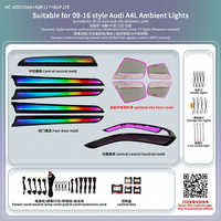 Lumière ambiante intérieure de voiture, symphonie de couleurs, lumière LED pour voiture Audi A4 2009-2016, accessoires de voiture 09/10/11/12/13/14/15/16