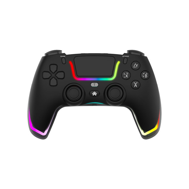 [Somostel]GP04 Wholesale Wireless Game Controller with Rainbow RGB LED Gamepad Compatible with PC, PS4, Mobile Phone & NS