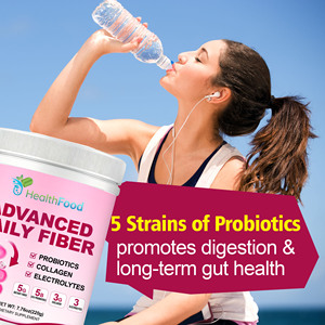 Poudre de fibres alimentaires avancée pour une alimentation saine, elle aide à équilibrer la microbiome intestinale avec un mélange de probiotiques, complément alimentaire - Product Image 4
