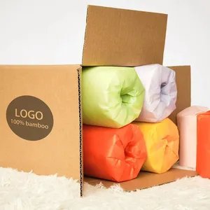 Free Sample Wholesale Oem 100% Pure Natural Bamboo Toilet Paper Custom Rolls Custom Individually Wrapped