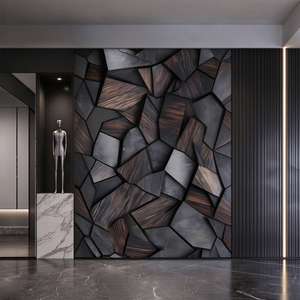 Paneles de Pared Acanalados <span class=keywords><strong>3D</strong></span>, Insonorizantes Acústicos, Revestimiento de Superficie Mate Antideslumbrante para Villas Privadas, <span class=keywords><strong>Cines</strong></span>, Sótanos - Product Image 3