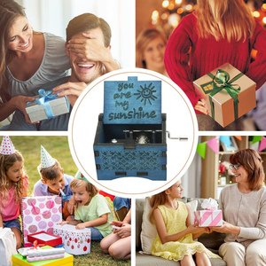 Wooden Music Boxes Laser Engraved Hand Crank Classical Wood <strong>Sunshine</strong> Musical Box <strong>Gifts</strong> for Birthday Christmas Valentine's Day - Product Image 6