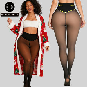 Mallas de Vellón Virales para <span class=keywords><strong>Drop</strong></span> Shipping que Definen la Cintura, Pantimedias de Invierno con Control de Abdomen, Leggings Semitransparentes de una Sola Costura, Mallas Mágicas Moldeadoras - Product Image 1