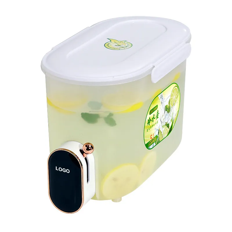 Dispensador de bebidas baolong, chaleira de água fria com torneira, grande capacidade, de plástico