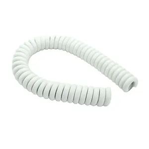 Personalizado flexible TPU PU 2 3 4 5 6 7 8 núcleo eléctrico retráctil teléfono espiral en espiral Cable de resorte de alimentación