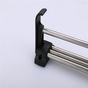 Stainless Steel Telescopic <b>Clothes</b> <b>Rack</b> Wall Mounted Wardrobe Storage Organizer Rectangle Shape Clothing Rail - Product Image 5