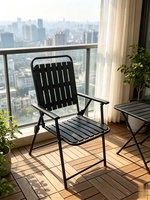 Chaise pliante en tube d'acier durable et imperméable, design simple, siège en plastique, pour jardin, salon et extérieur – Vente en gros