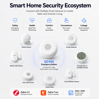 Bouton d'urgence intelligent Zigbee Tuya OEM, bouton SOS, dispositif de sécurité domestique sans fil pour les soins aux personnes âgées et les solutions de maison intelligente