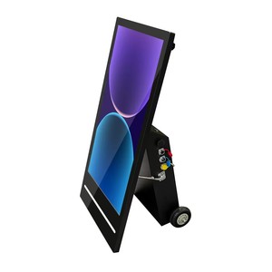 43 inch siêu mỏng 1800nits di chuyển <span class=keywords><strong>LCD</strong></span> màn hình quảng cáo kiosk xách tay kỹ thuật số Áp phích pin Powered hiển thị biển báo - Product Image 1