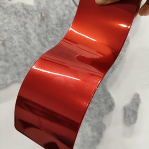Pintura de revestimiento de poliéster en polvo rojo metálico con ilusión cromada de doble capa superbrillante para llantas de muebles de Metal, pintura en aerosol - Product Image 1