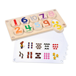 Montessori sớm giáo dục toán học đồ chơi cho trẻ em số màu sắc công nhận hình dạng phù hợp với toán học đếm Hội Đồng Quản Trị cho bé trai cô gái - Product Image 1