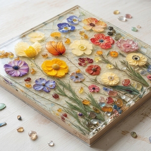 Puzzle en bois mosaïque florale en résine, impression UV, revêtement brillant, découpe de précision, art floral vintage, vente en gros, OEM, puzzle personnalisé - Product Image 2