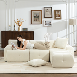 Envío Rápido Sofá Cama Modular Meroow MS1, Sofá en Forma de L Silencioso Sin Madera con Tela Chenille, Almacén del Reino Unido - Product Image 5