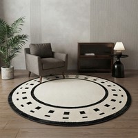 Modern Abstract Pattern Round Shape Soft Durable Easy Clean Indoor Floor Rug Polypropylene Wilton Carpet for Living Room