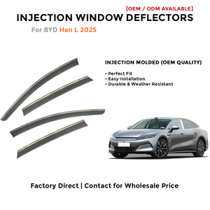 Injection Side Window Deflectors Visor Rain Guards for BYD Han L 2025 Wind Deflector Auto Accessories - Product Image 2