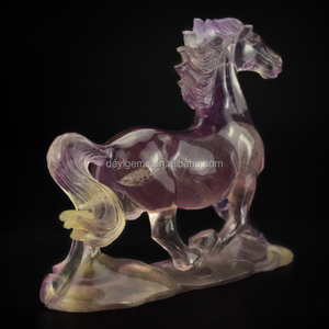 <span class=keywords><strong>Fluorite</strong></span> pierres précieuses gravure sculpté à <span class=keywords><strong>la</strong></span> main cheval amusant cadeaux - Product Image 5