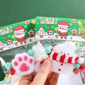 Christmas Squishy Toy Set TPR Santa Reindeer Gingerbread Snowman Cat Paw Apple <b>Ball</b> Shapes <b>Stress</b> Relief for 14+ Years - Product Image 5