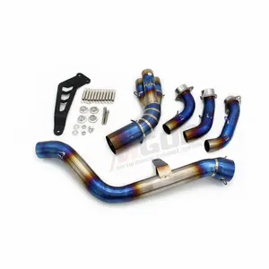 Para MT09 V3 Tracer MT- <span class=keywords><strong>FZ</strong></span>- 2020-2024 aleación de titanio motocicleta carreras codo sistema de escape Escape <span class=keywords><strong>Moto</strong></span> dirt bike tubo delantero P417 - Product Image 3