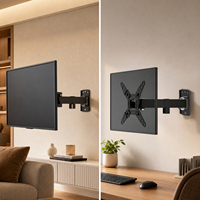 Braket TV Baja 33lbs, Putar, Bergerak Penuh, Dudukan Dinding untuk TV/Monitor 15"-43", VESA Maks. 200x200mm