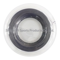 Cordage de raquette de tennis rond professionnel OEM - Matériau polyester - Durable - Excellente sensation au toucher - Noir/Blanc nacré/Doré/Gris (Pour l'exportation)