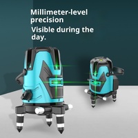 Niveau laser à lumière bleue Borka, haute précision, lumière forte, 5 lignes, lumière verte, nivellement automatique QK-5