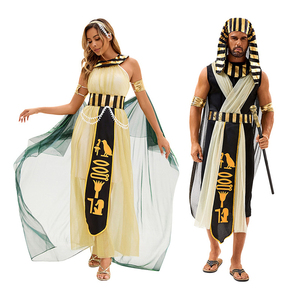 Costume da Faraone Cleopatra per Adulti, Stile Vintage, per Halloween, Cosplay, Spettacoli Teatrali e Operistici, per Uomini e Donne - Product Image 1