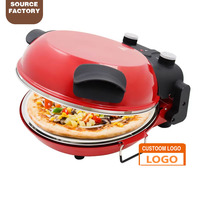 Machine à pizza domestique multifonctionnelle électrique en acier inoxydable NFS personnalisée 1200W 12 pouces à chauffage rapide pour la maison
