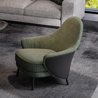 Canapé 1 place de luxe italien au design moderne fauteuil paresseux salon aile fauteuil d'appoint