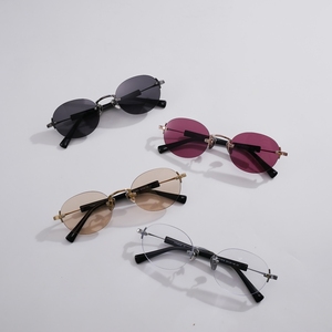 Lunettes de soleil de luxe sans monture en titane pour hommes et femmes, verres multicolores, lunettes optiques de haute qualité, support OEM, achat en gros - Product Image 1