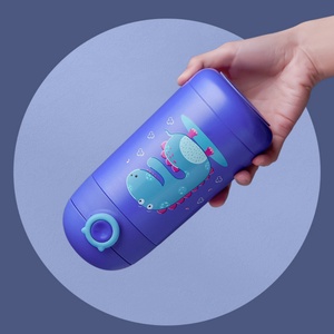 ขวดน้ำเก็บอุณหภูมิสุญญากาศสำหรับเด็ก ทำจากสแตนเลสเกรด 316 ปลอดสาร BPA เหมาะสำหรับใส่อาหาร พร้อมหลอดดูด - Product Image 2