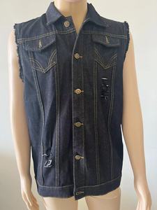 Chaquetas de estilo vintage Azteca para <span class=keywords><strong>hombre</strong></span>, Chaquetas vaqueras sin mangas estampadas, <span class=keywords><strong>chaleco</strong></span> vaquero de calle alta, venta al por mayor de Otoño de 2023 - Product Image 4