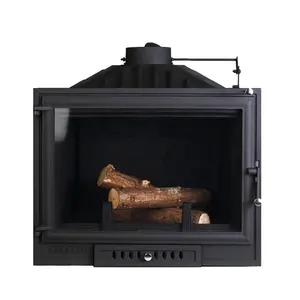 European portable classic indoor cast iron home heater wood burning fireplace stove smokeless wood burner