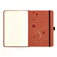Carnet personnalisé en forme de feuille d'érable d'automne, A5, couverture rigide en tissu brun rougeâtre, journal, cadeau